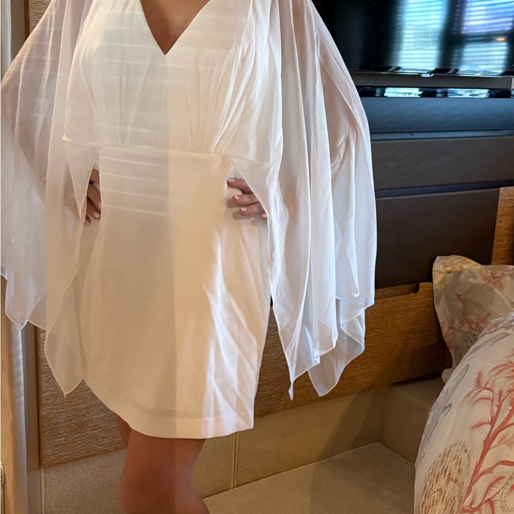 Halston Heritage white designer dress